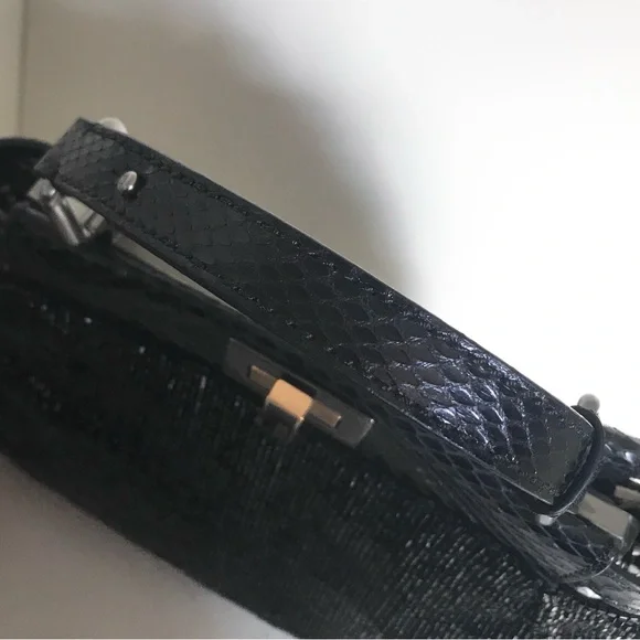 New Fendi beaded Python peekaboo crossbody bag - Picture 12 of 16